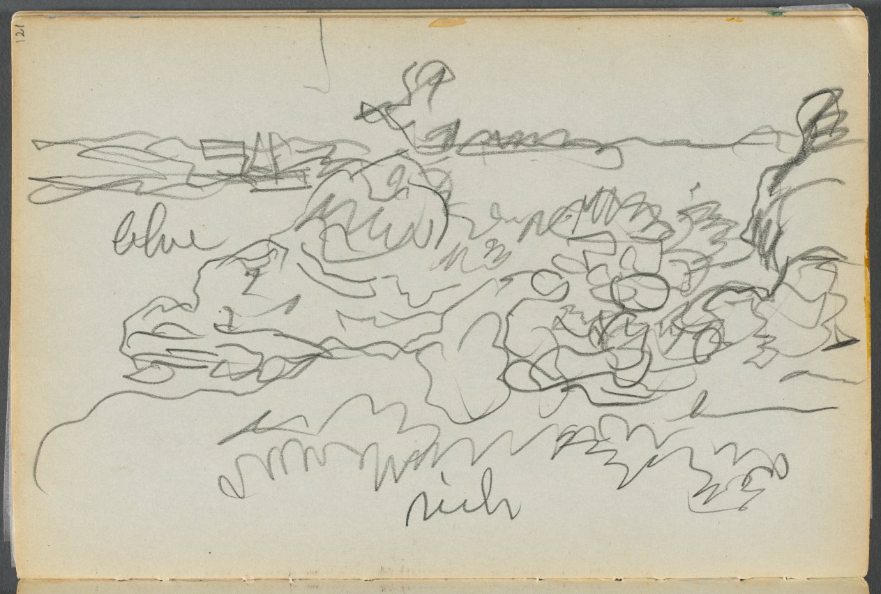 Maurice Prendergast — Sketchbook- The Granite Shore Hotel, Rockport, page 121: Shore  