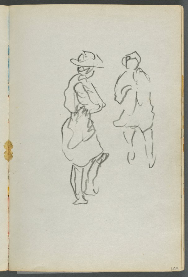 Maurice Prendergast — Sketchbook, The Dells, N° 127, page 149: Two Figures 