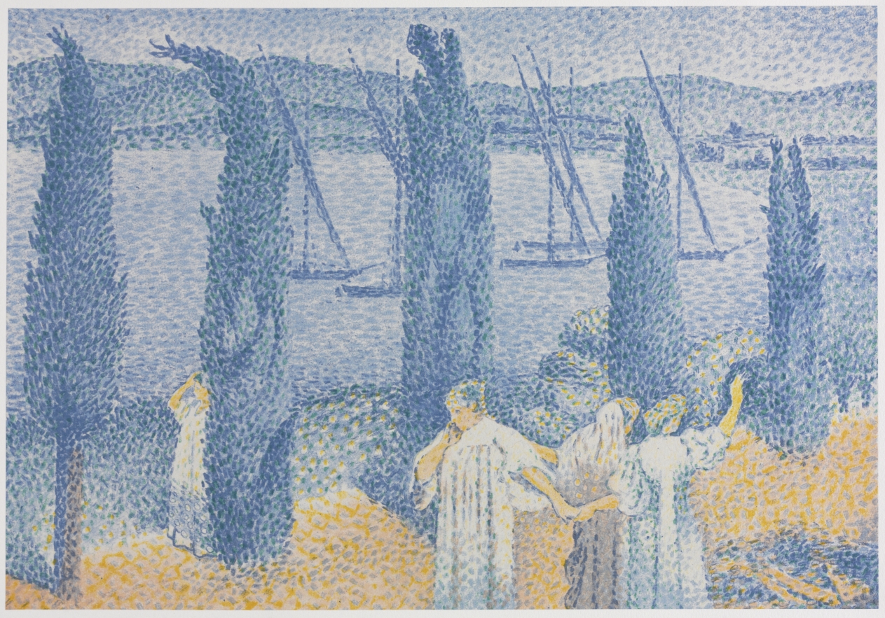 Henri-Edmond Cross — The Promenade (Landscape with Cypresses)