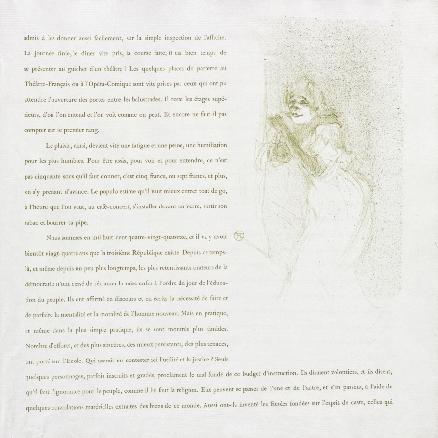 Henri de Toulouse-Lautrec — Yvette Guilbert-French Series:  No. 5