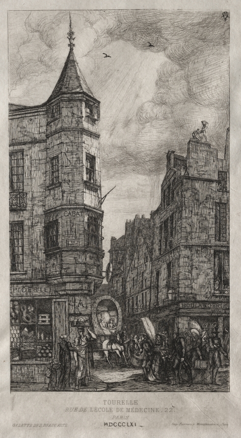 Charles Méryon — House with a Turret, No. 22 Street of the School of Medicine