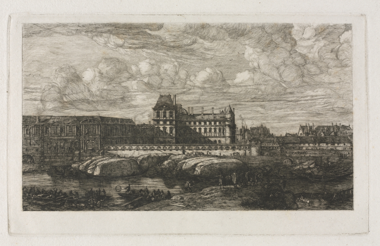 Charles Méryon — The Old Louvre from a Painting by Zeeman, 1651