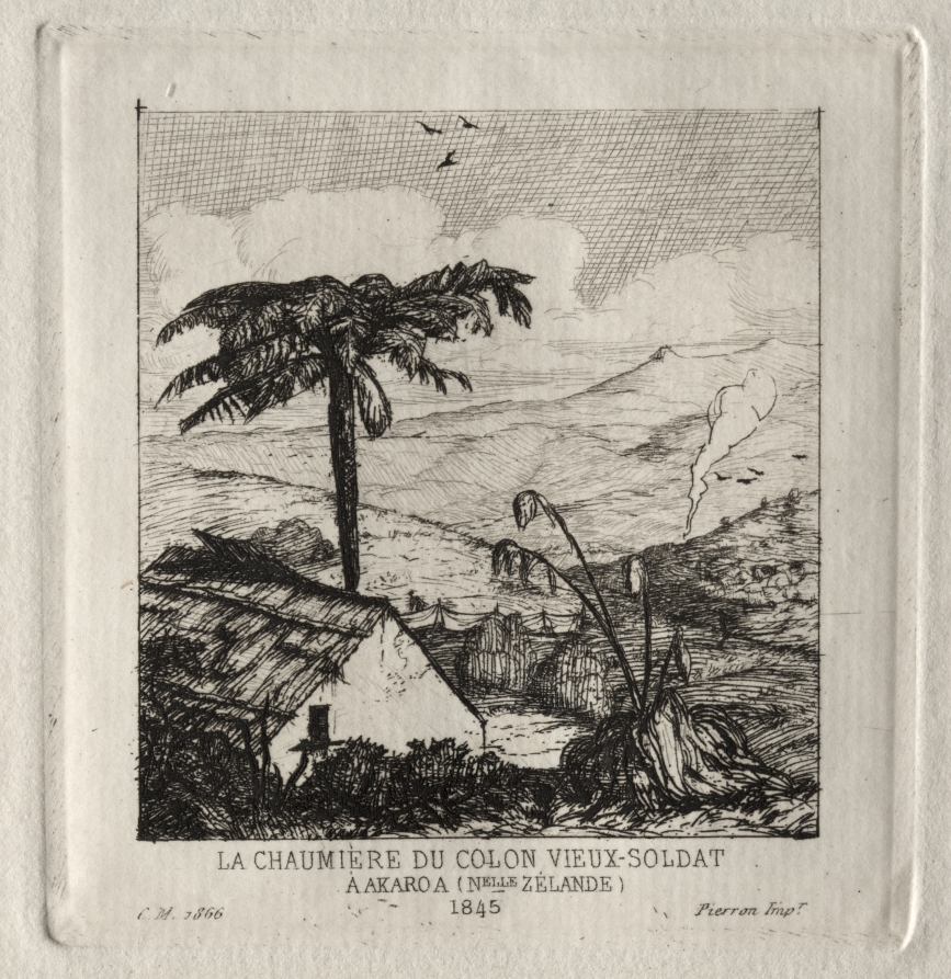 Charles Méryon — The Old-soldier Settler's Hut at Akaroa, 1845