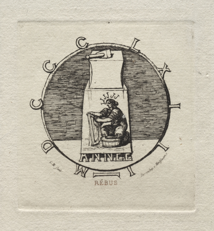 Charles Méryon — Rebus:  "Here lies the ancient vendetta"