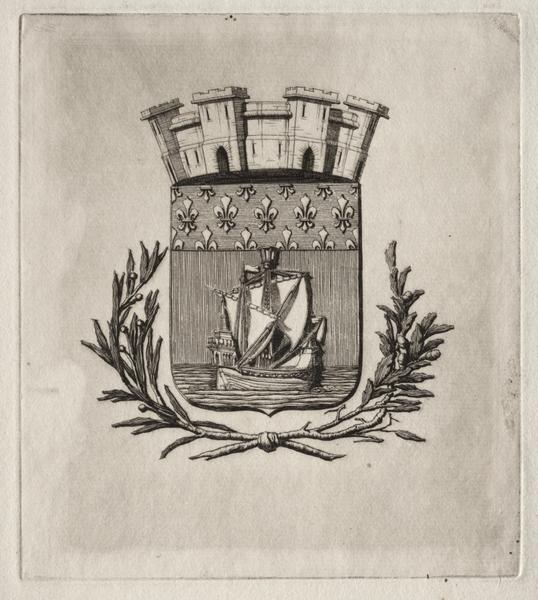 Etchings of Paris:  The Symbolical Arms of the City of Paris