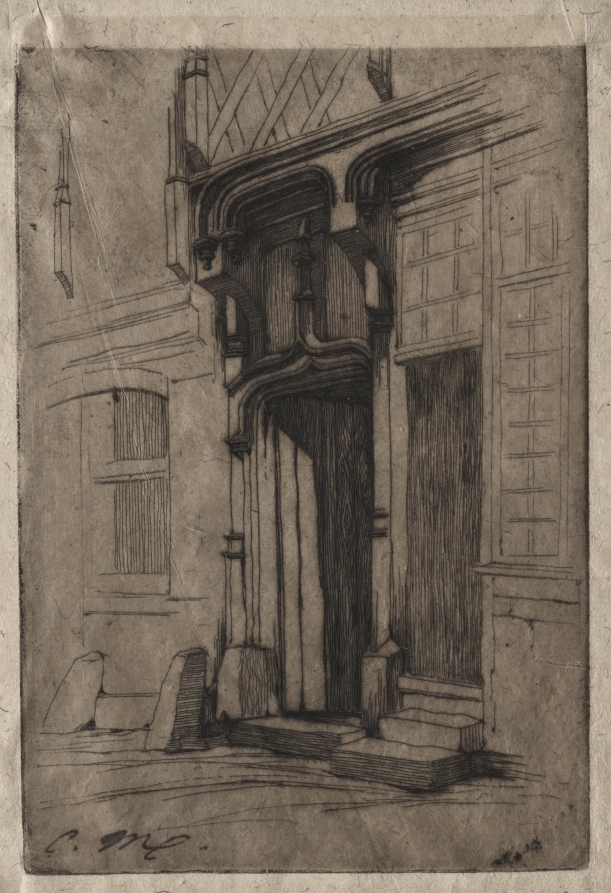 Charles Méryon — Doorway of an Ancient Convent in the Rue Mirabeau, Bourges