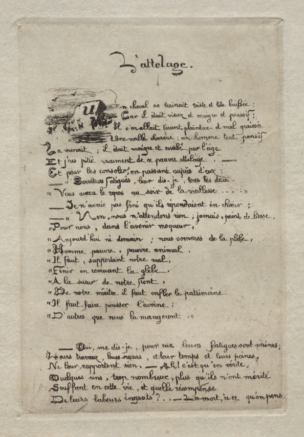 Charles Méryon — The Ploughman and his Horse