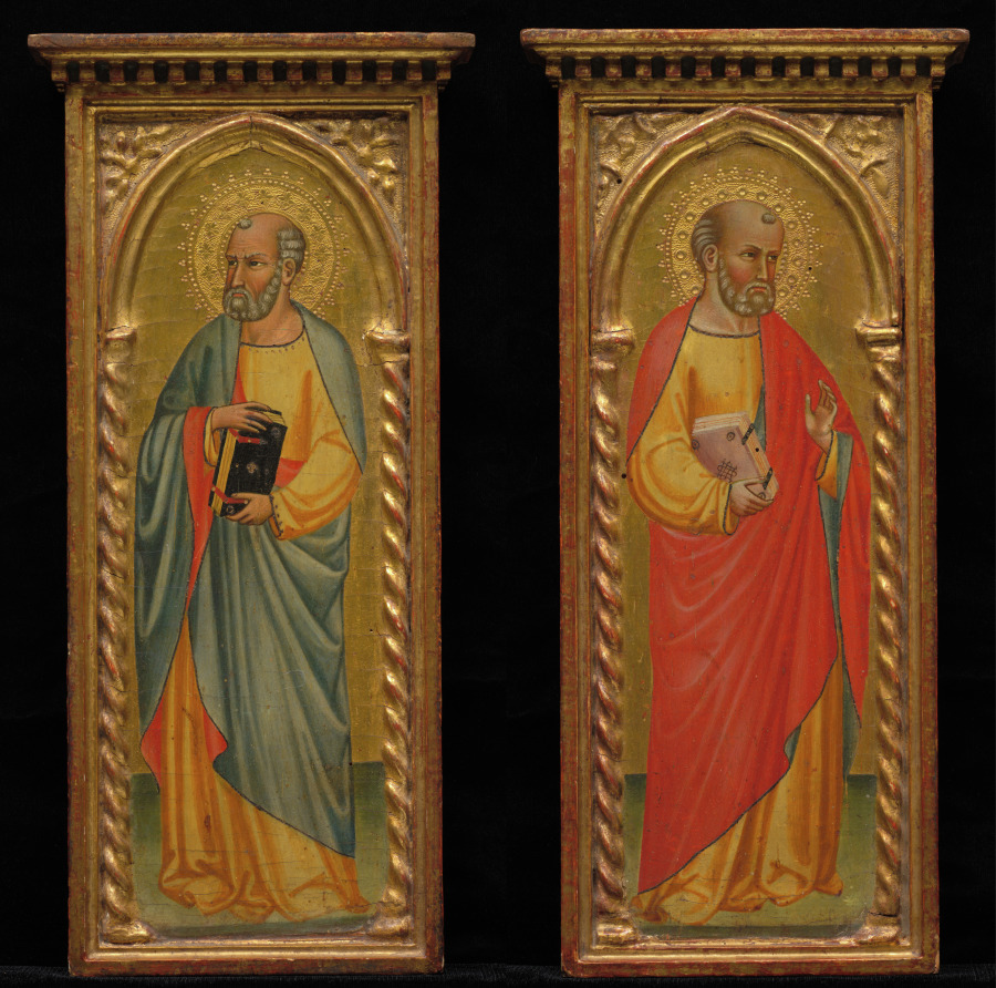 Unknown Artist — Standing Saint and Saint in Red Cloak (pair)