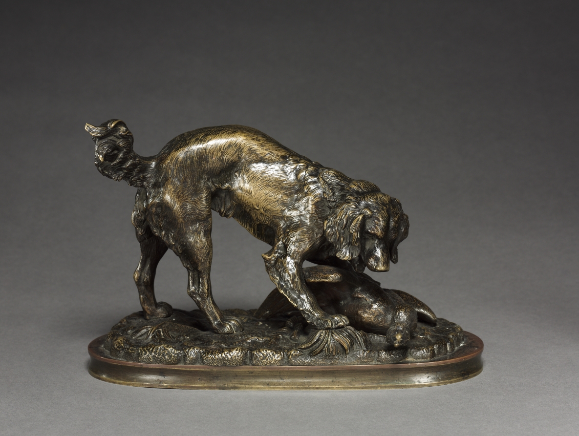 Antoine-Louis Barye — Spaniel and Duck