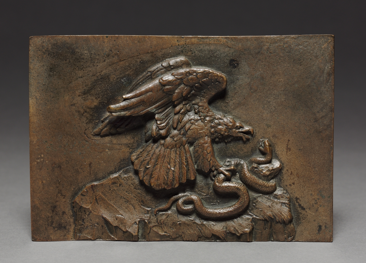 Antoine-Louis Barye — Plaque: Eagle with Snake
