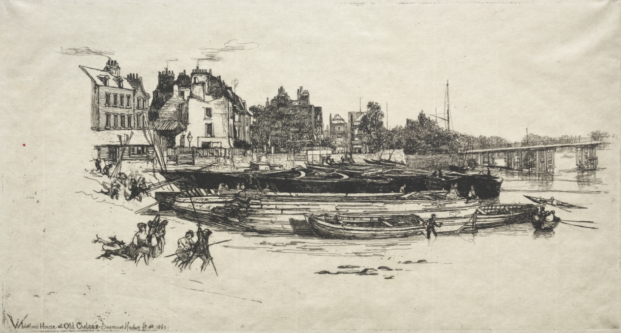 Francis Seymour Haden — Whistler's House at Old Chelsea