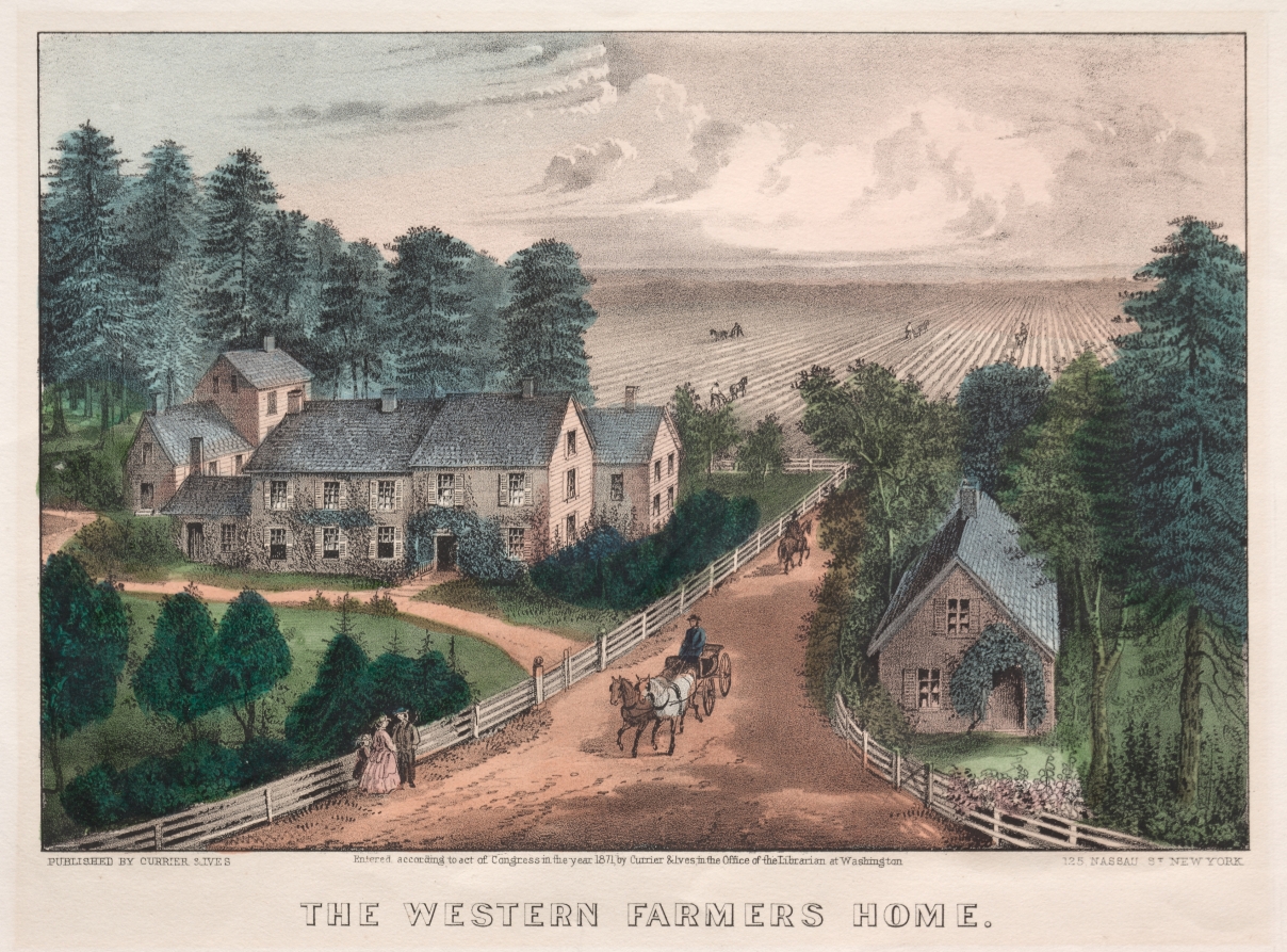 James Merritt Ives — The Western Farmer's Home