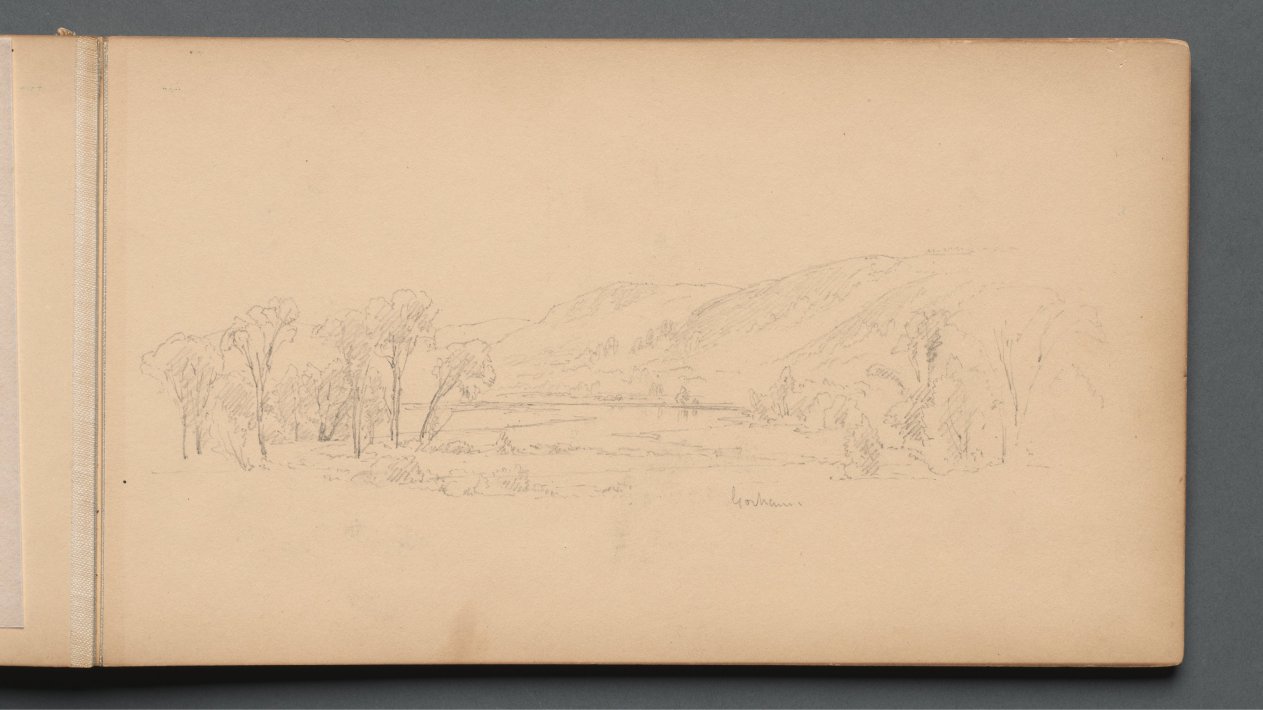 Sanford Robinson Gifford — Sketchbook, page 06: "Gorham" (Maine)
