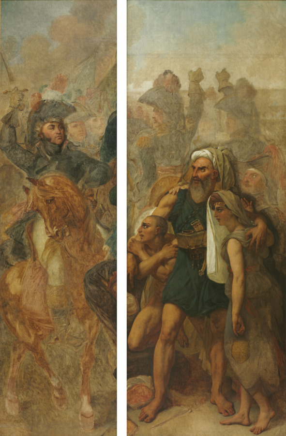 General Jean-Baptiste Kléber and Egyptian Family (Sketches for "The Battle of the Pyramids") 