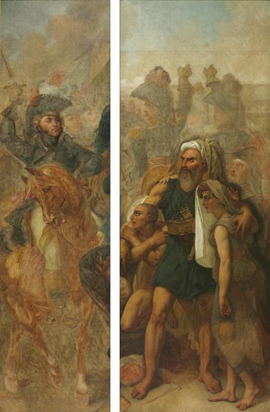 General Jean-Baptiste Kléber and Egyptian Family (Sketches for "The Battle of the Pyramids") 