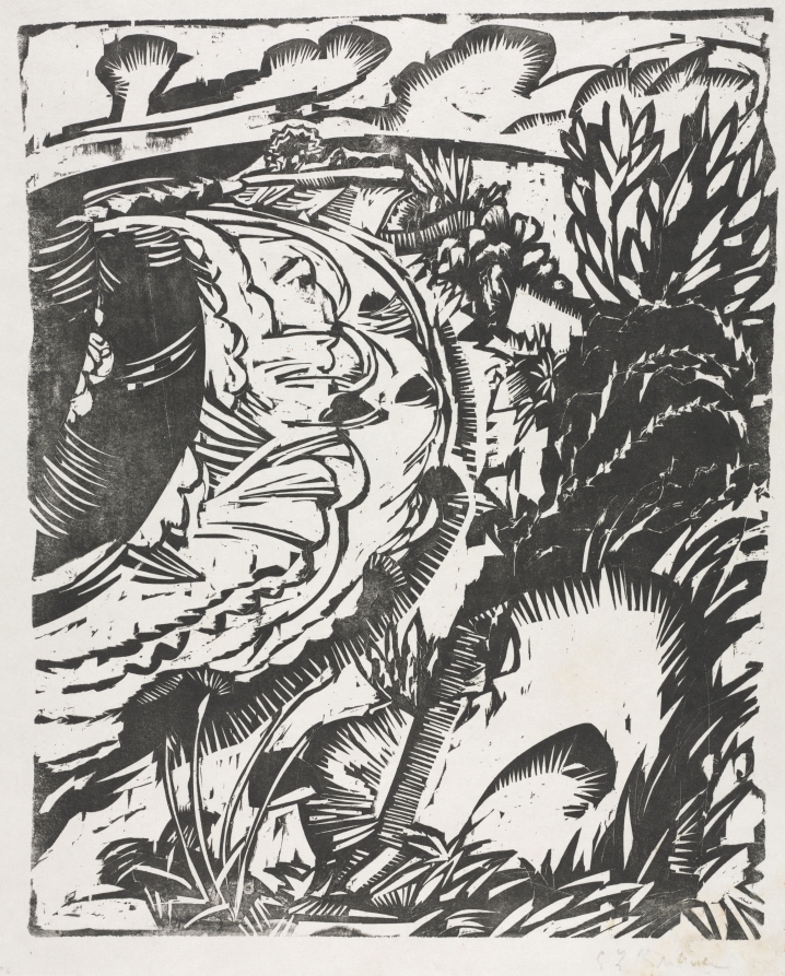 Ernst Ludwig Kirchner — Dune Landscape with a Curving Bay