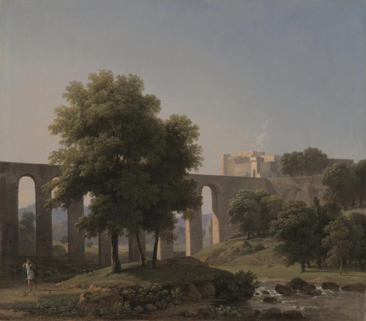 Jean-Victor Bertin — An Aqueduct Near a Fortress