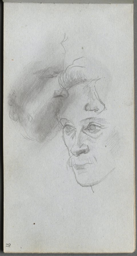 Ernest Meissonier — Sketchbook, page 81: Study of Faces