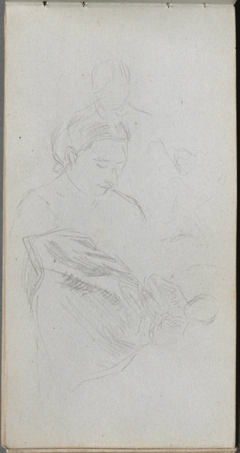 Ernest Meissonier — Sketchbook, page 82: Study of Fgures