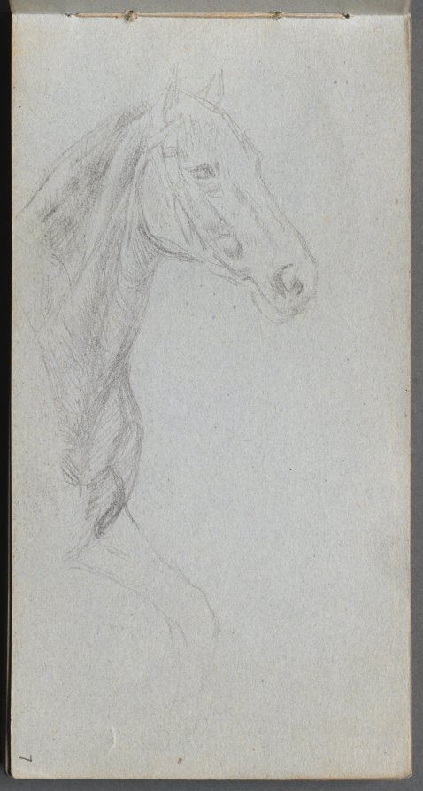 Ernest Meissonier — Sketchbook, page 7: Study of a Horse