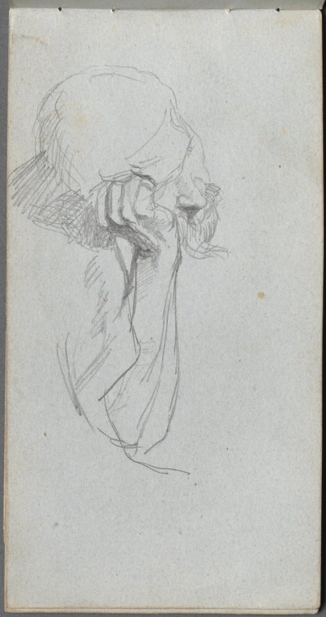 Ernest Meissonier — Sketchbook, page 16: Melancholy Figure 