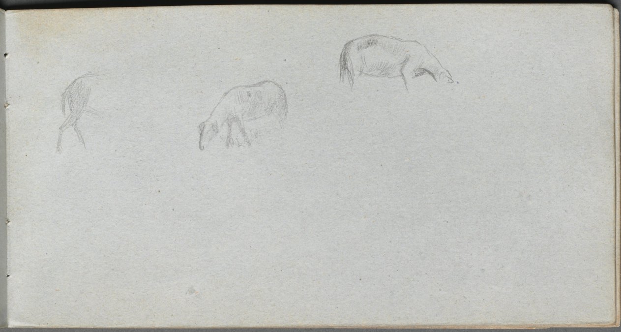 Ernest Meissonier — Sketchbook, page 20: Animal Study