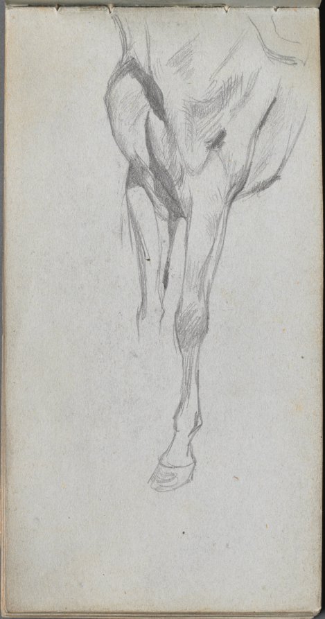 Ernest Meissonier — Sketchbook, page 48: Study of A Horse