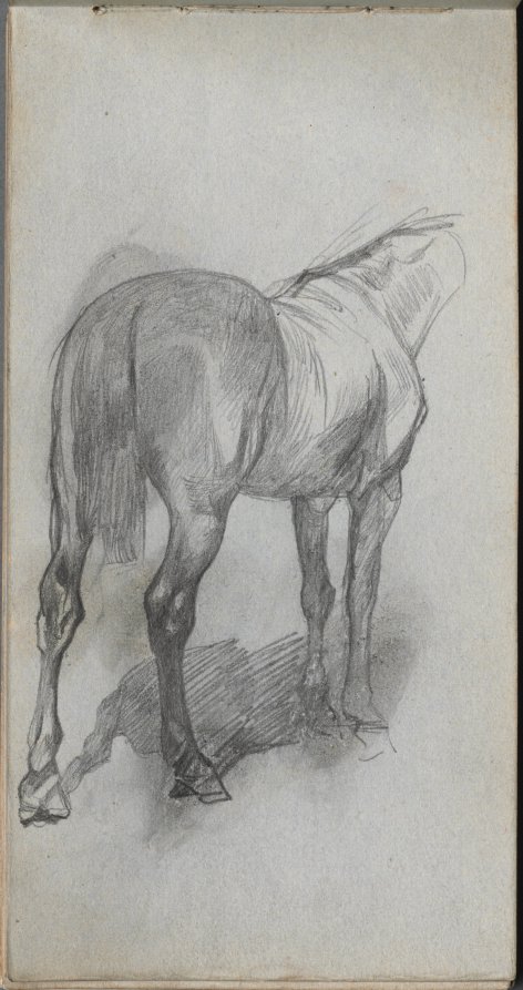 Ernest Meissonier — Sketchbook, page 76: Study of a Horse