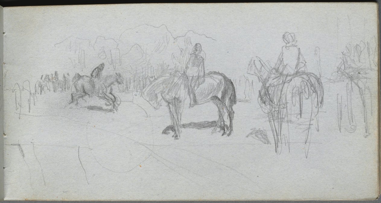 Ernest Meissonier — Sketchbook, page 52: Figure Study 