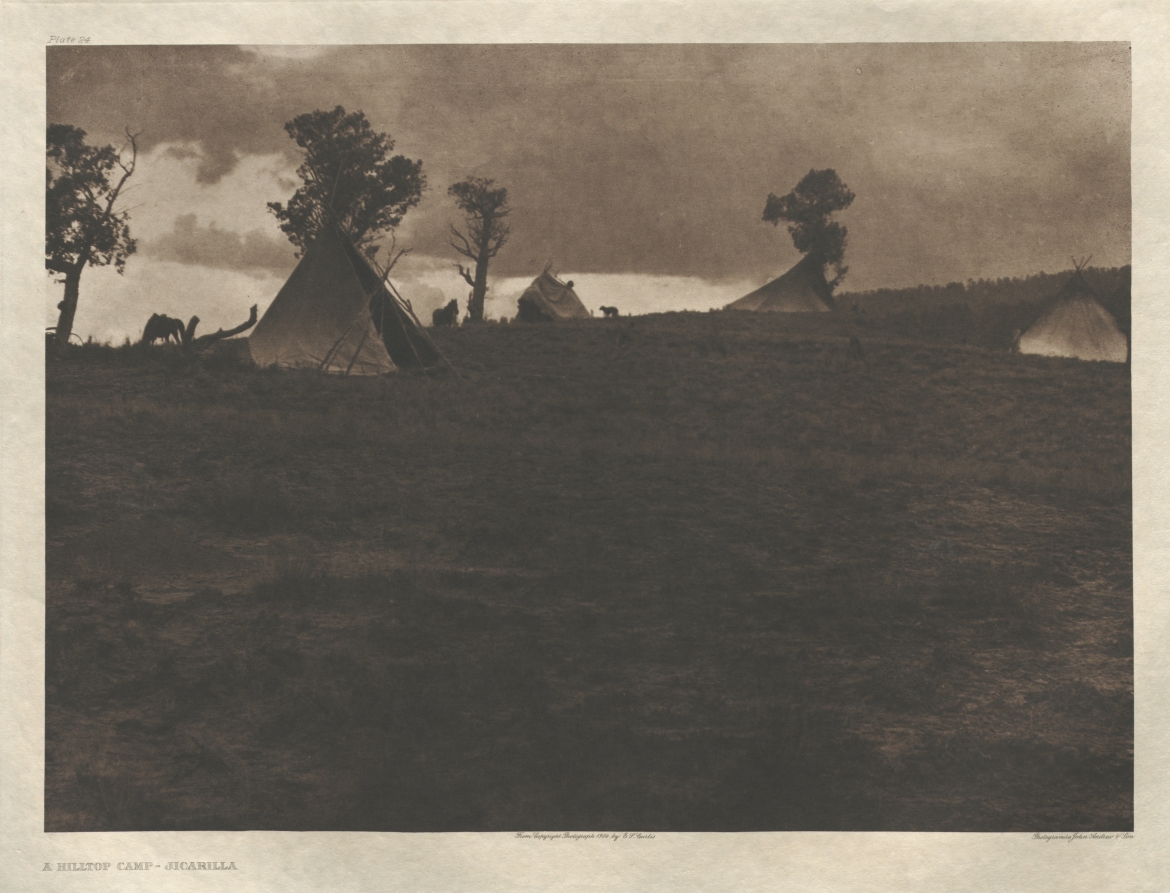 Edward S. Curtis — Portfolio I, Plate 24: A Hilltop Camp-Jicarilla