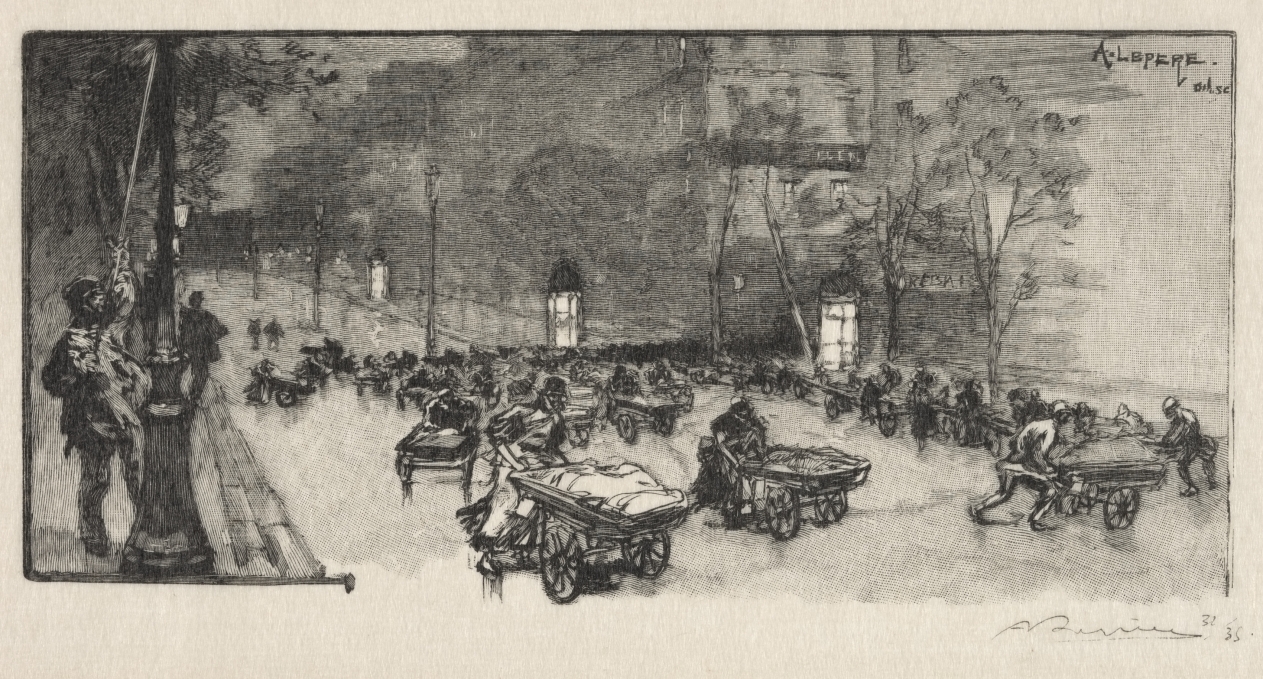 Auguste Louis Lepère — Le Boulevard, au coin du Fauborg  Montmartre
