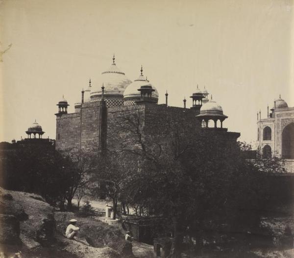 Taj Mahal, Back View of the Rest-House, with Figure