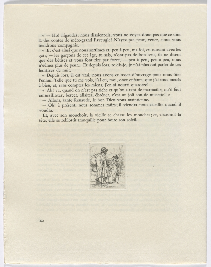 Auguste Brouet — Frédéric Mistral: Mémoires et Recits by Frédéric Mistral: two figures walking (page 40)