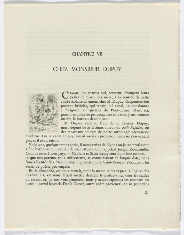 Auguste Brouet — Frédéric Mistral: Mémoires et Recits by Frédéric Mistral: three figures (page 81)