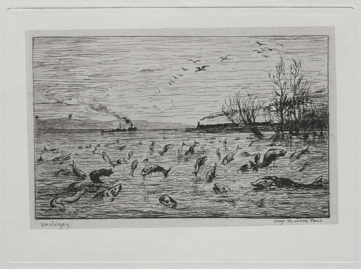 Charles François Daubigny — The Boat Trip: Rejoicing of the Fish at the Departure of the Cabin Boy (The Fish)