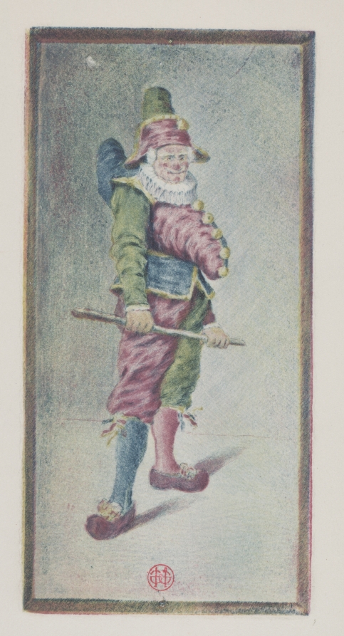 Henri Charles Guérard — Punchinello, Three-quarters to the Right