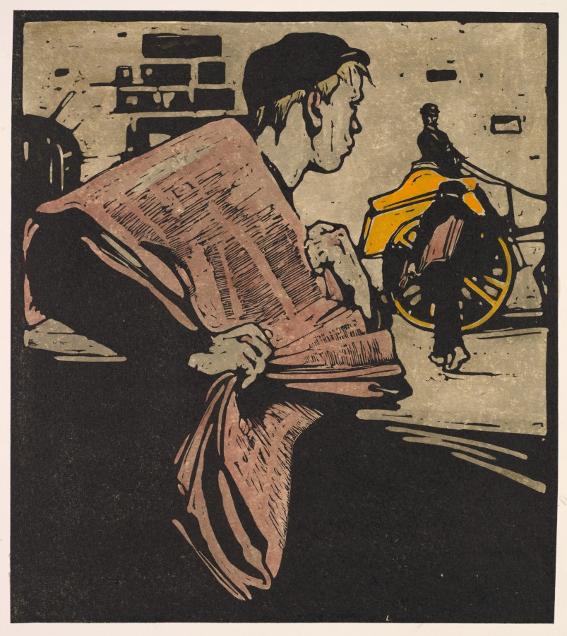William Nicholson — London Types: News-boy