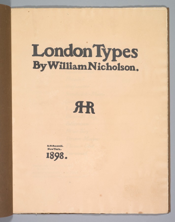 William Nicholson — London Types: Quatorzains