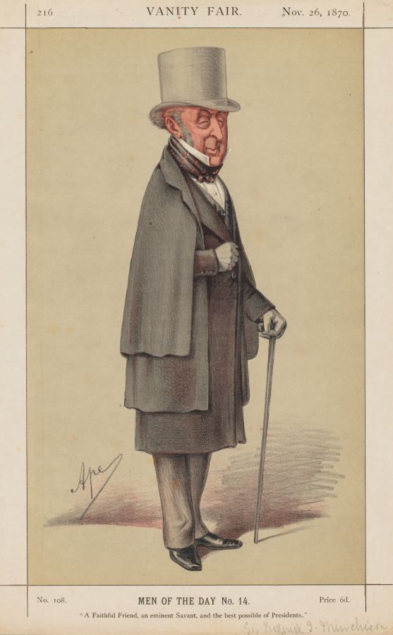 Carlo Pellegrini — Vanity Fair: Men of the Day No. 14 "A Faithful Friend, an eminent Savant, and the best possible of Presidents"