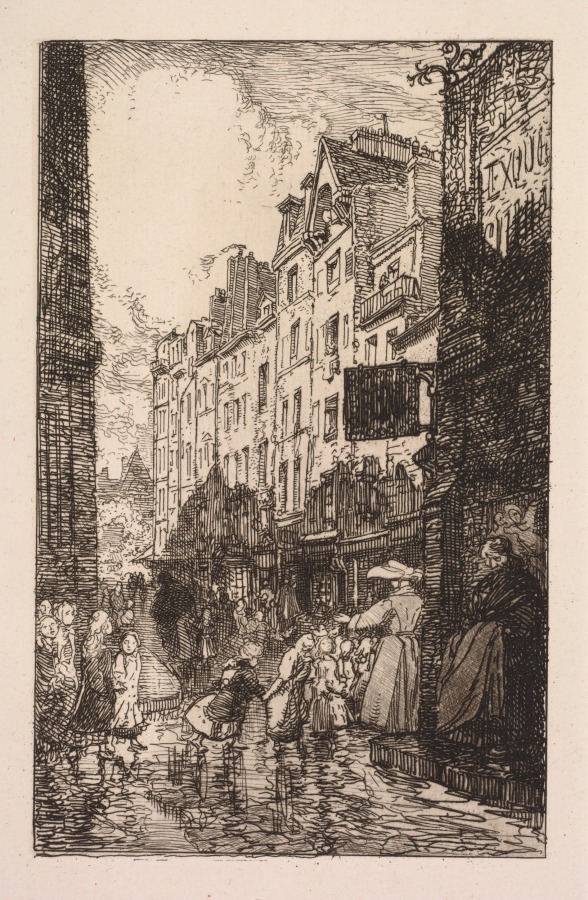 Auguste Louis Lepère — La Biévre, Les Gobelins, Saint-Séverin: Le Quartier Saint-Séverin: La Rue des Prêtres Saint-Séverin