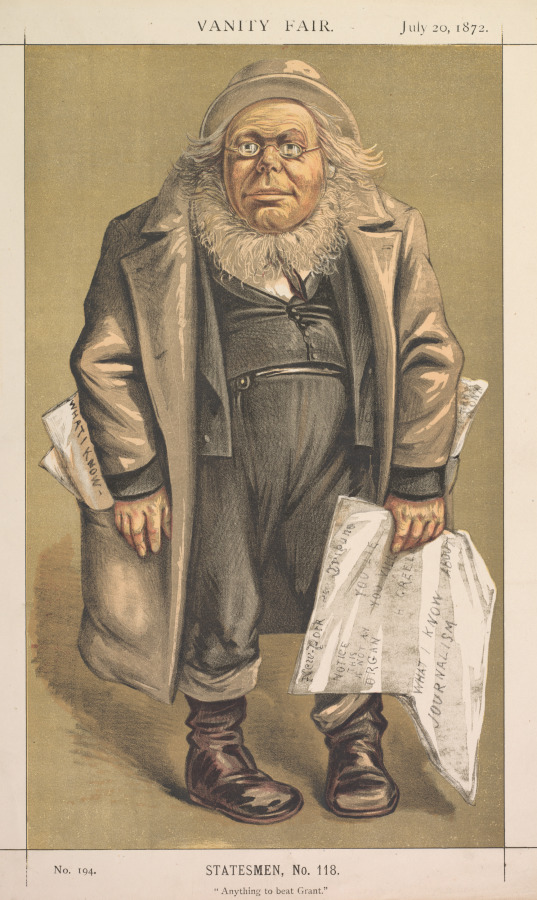 Thomas Nast — Vanity Fair: Statesman, No. 118 "Anything to Beat Grant"