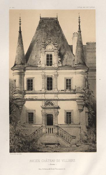 Architecture Pittoresque ou Monuments des xveme. Et xvieme. Siecles: Chateaux De France des XV et XVI Siecles: Pl. 1, Ancien Chateau de Villiers (Somme)