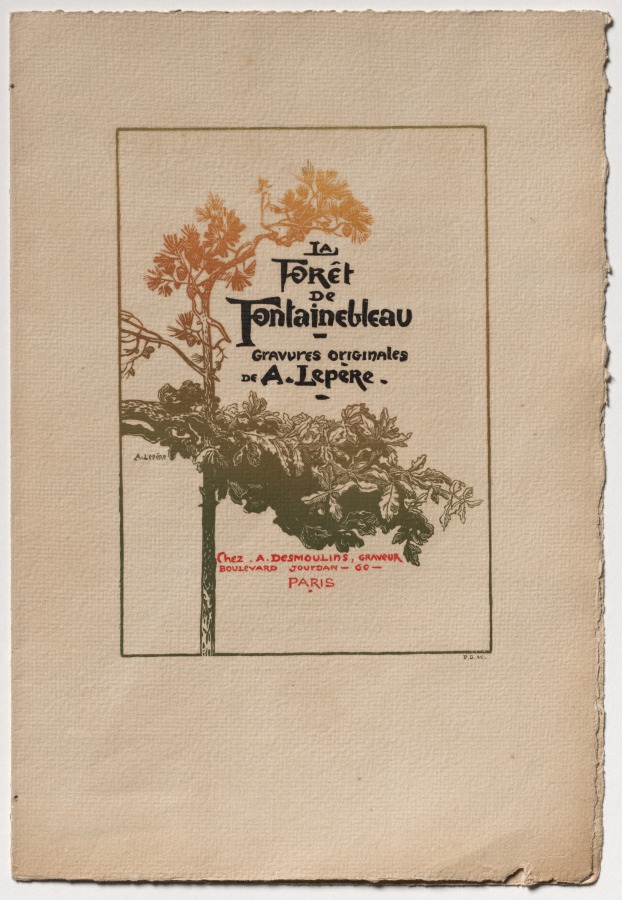 Auguste Louis Lepère — Fontainebleau Forest: Ad for "Fontainebleau Forest" (La Forêt de Fontainebleau)