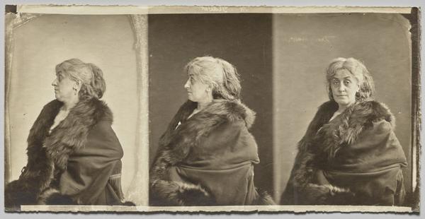 Portrait of Ernestine Nadar, the artist's wife, wearing fur stole