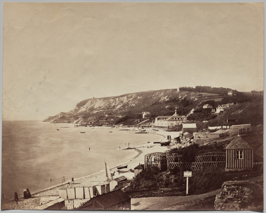 Gustave Le Gray — View of Ste-Adrese Beach with the Dumont Baths