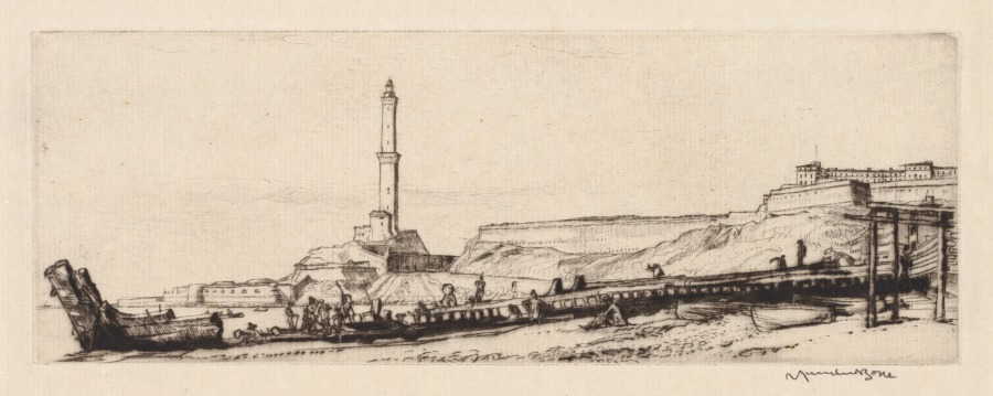 Muirhead Bone — The Langterna, Genoa