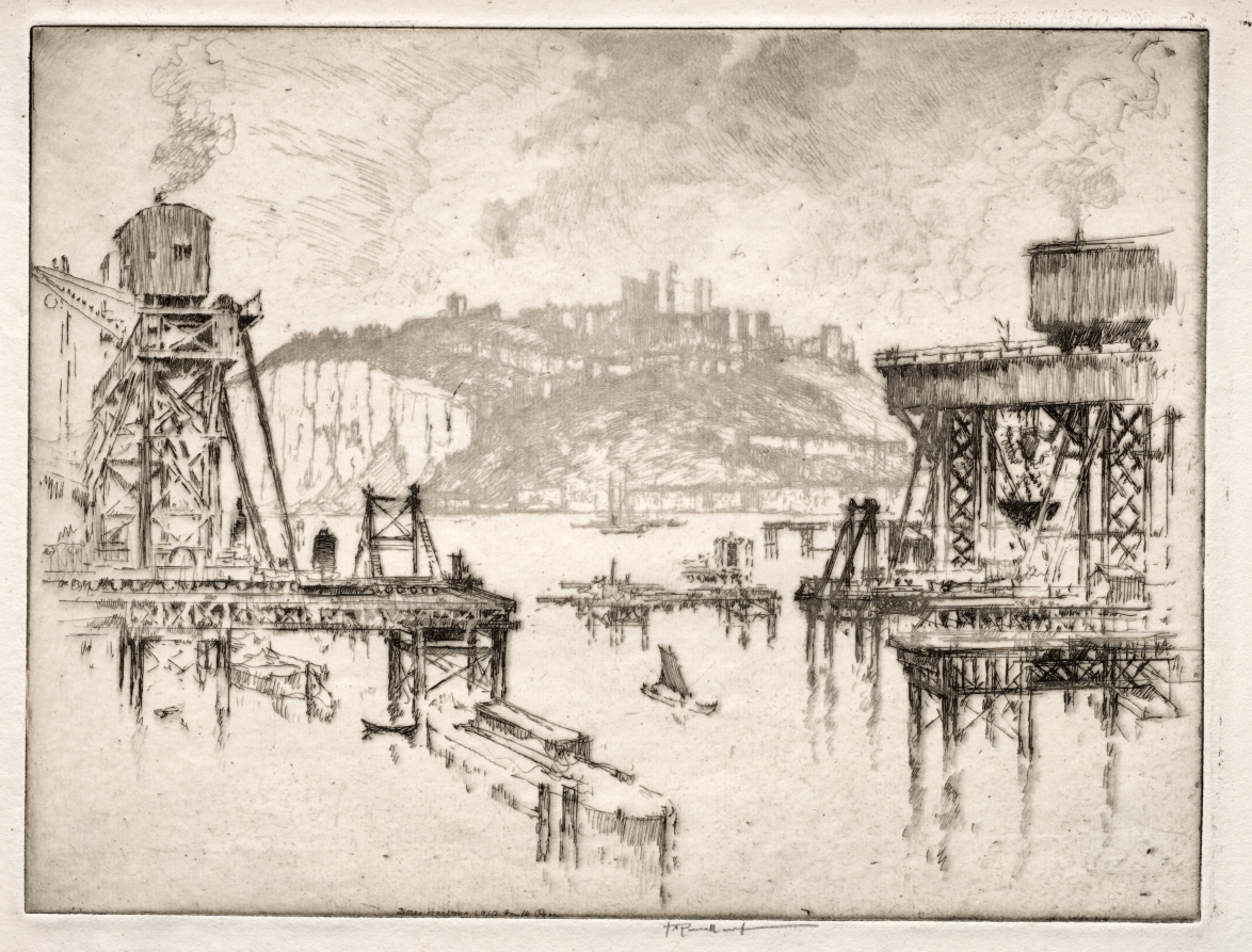 Joseph Pennell — Building Dover Pier