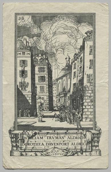 Bookplate:  William Truman Aldrich and Dorthea Davenport Aldrich, Ex Libris inscribed