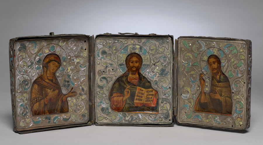 Unknown Artist — Triptych with Christ, the Virgin, and St. John the Evangelist