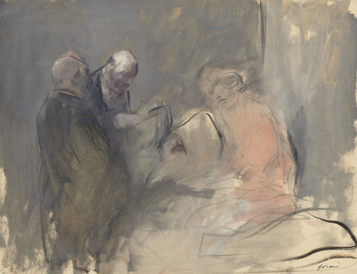 Jean Louis Forain — In the Hospital (recto)